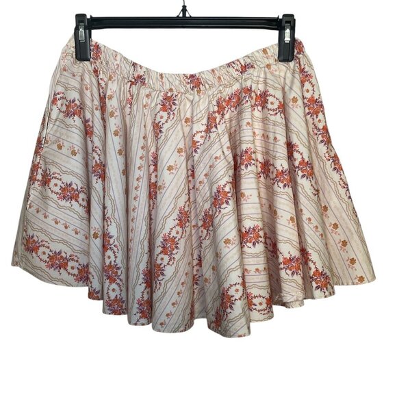 Free People Gala Printed Mini Skirt sz M - Picture 2 of 9